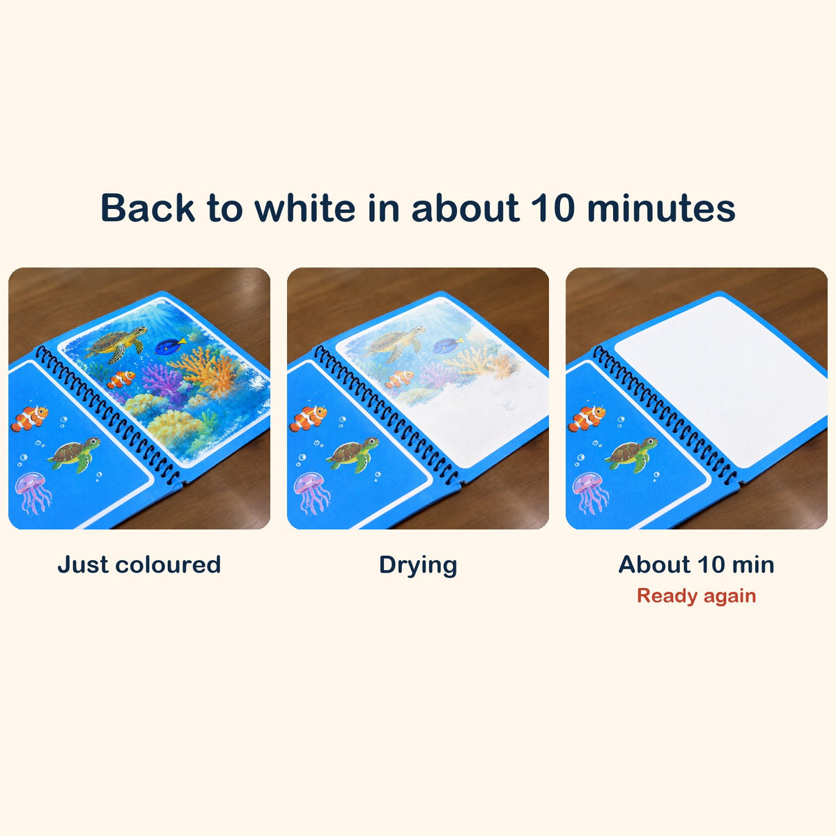 The page goes back to white in about 10 minutes